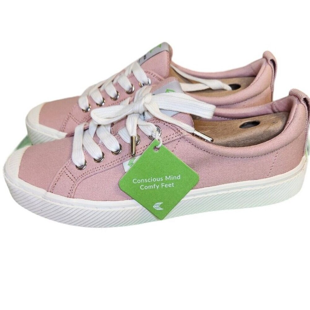 Cariuma Women's 8, Men's 6.5 OCA Low Rose Canvas Sneaker Memory Foam Insole - Picture 2 of 8
